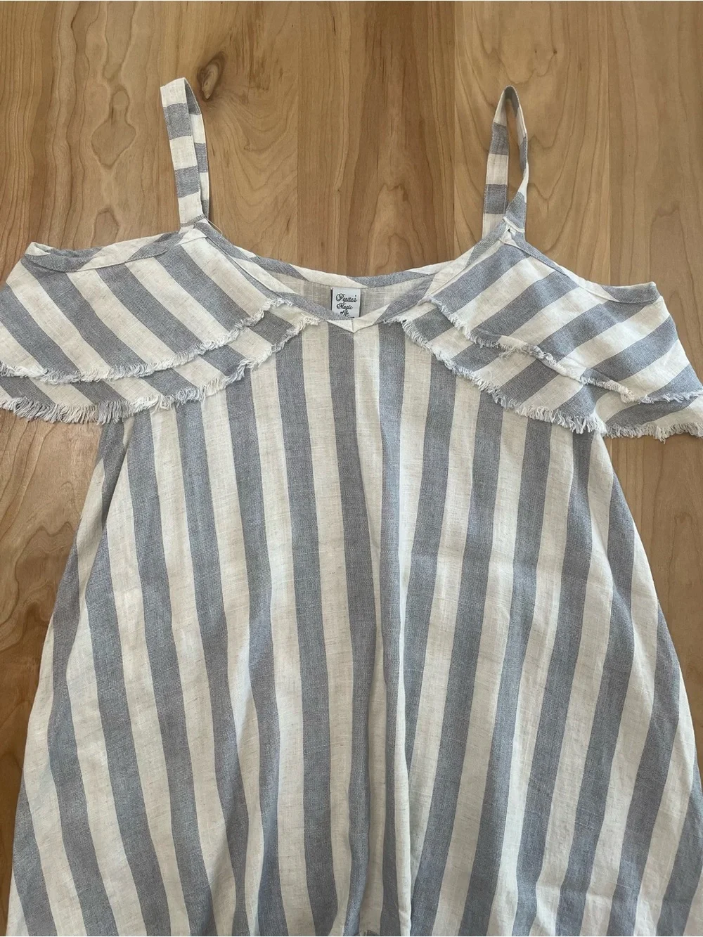 Pepita’s Magic Of The Moon S Boho Cold Shoulder Ruffle Asymmetric Raw Hem